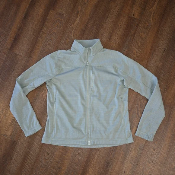 Fjallraven Abisko Lite Fleece Jacket  Full Zip Misty Green Womens Size XL Thumb - Picture 2 of 10